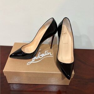Louboutin Black Patent Pigalle Follies 39